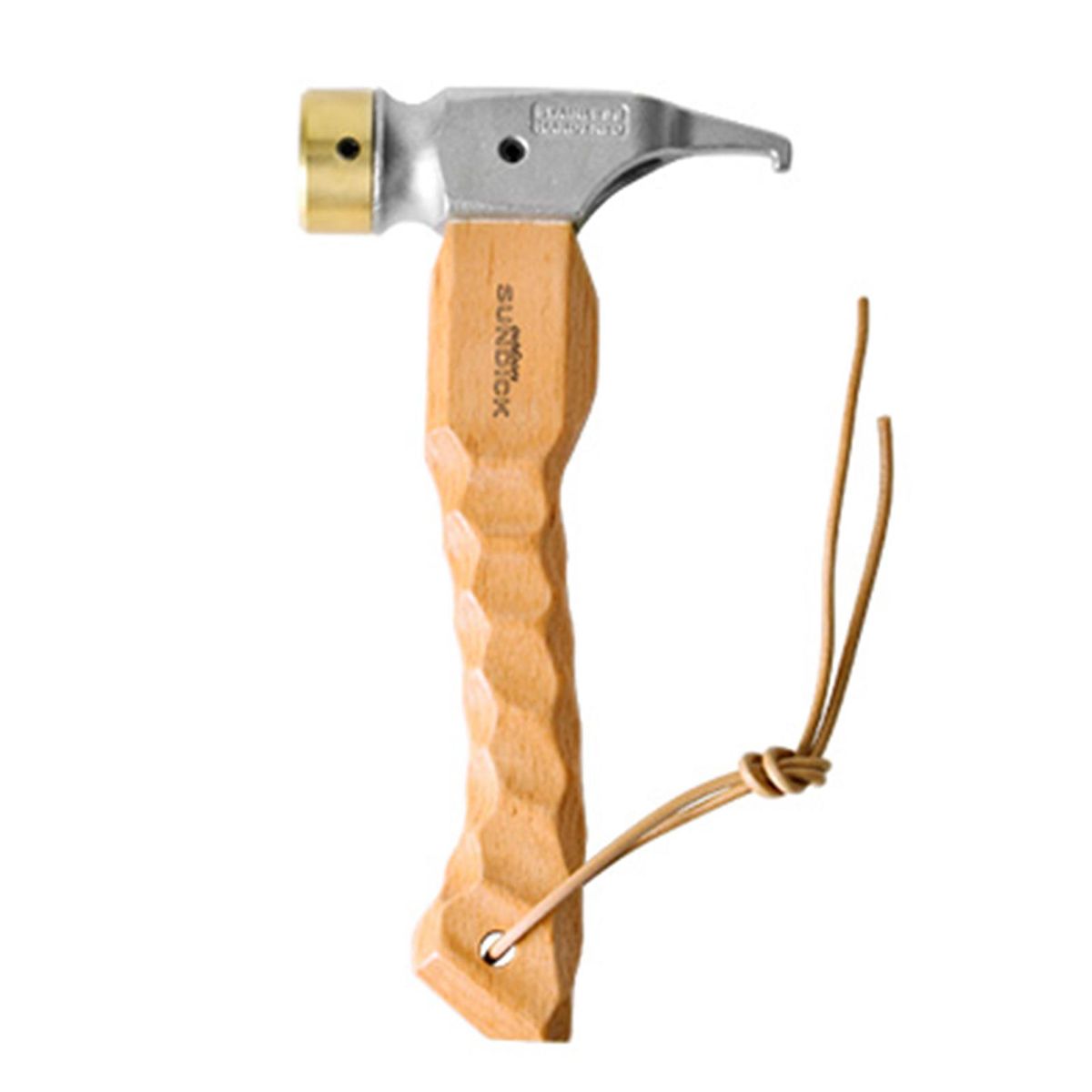 Camping Hammer Portable Tent Awning Stake Nail Puller Heavy Duty Tent Stake Remover Steel Tent Hammer with Holding Strap