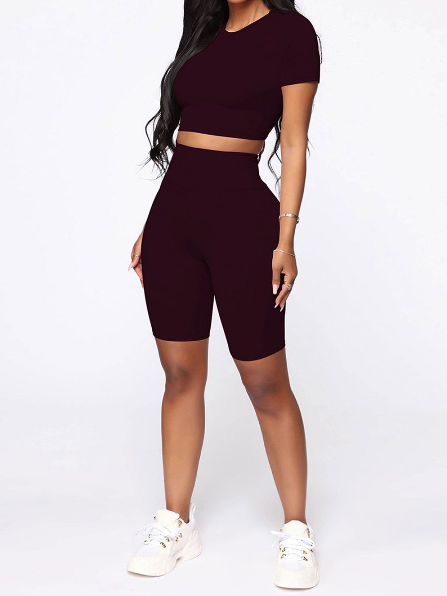 JEMIE ACTIVE WEAR/ SPORTWEAR SET( FUSHIA RED COLOR)