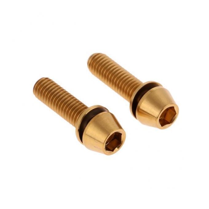 9x Milageto 2Pcs M5x16/18/20mm Titanium Tapered Head  Screw For Bike