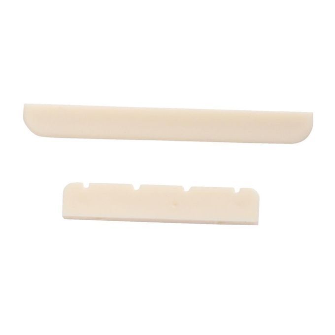 Durable Plastic Ukulele Slotted Nut+Saddle Beige Musical Instrument