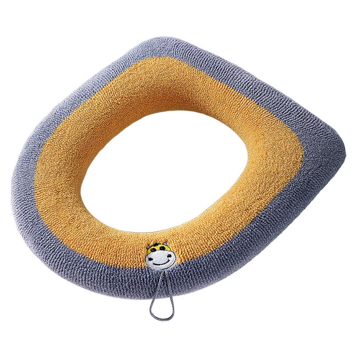 Toilet Seat Cover Dorm Hotel WC Room Closestool Pad Yellow