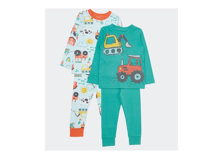 Baby Boys Cotton Pyjamas  - 2 Pairs