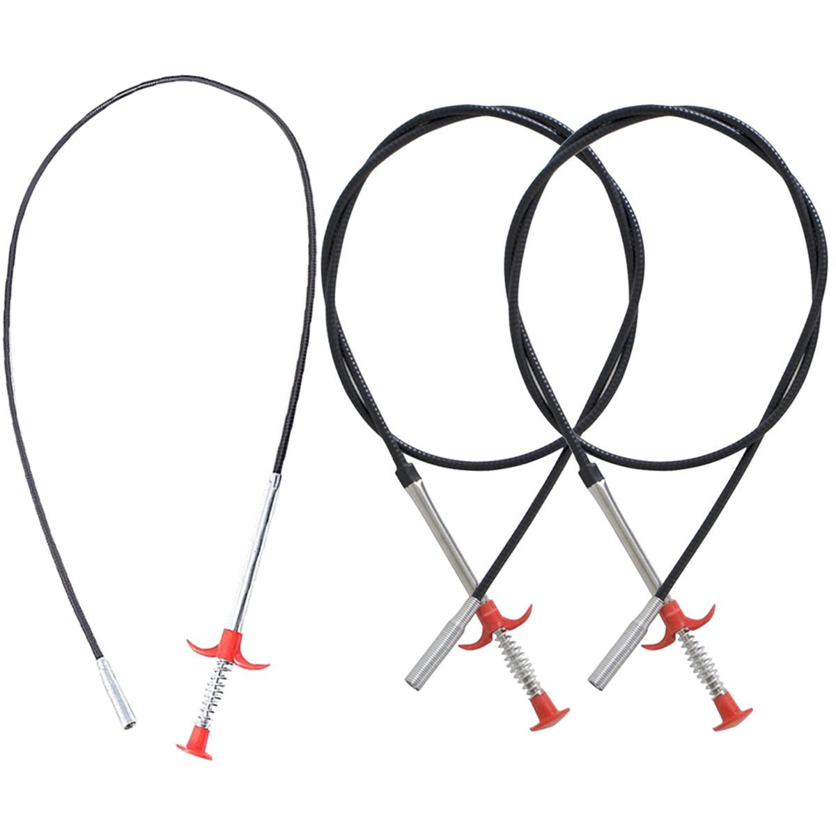 3 Pack Plumbing Drain Snake Clogged Drains Snake Auger Hair