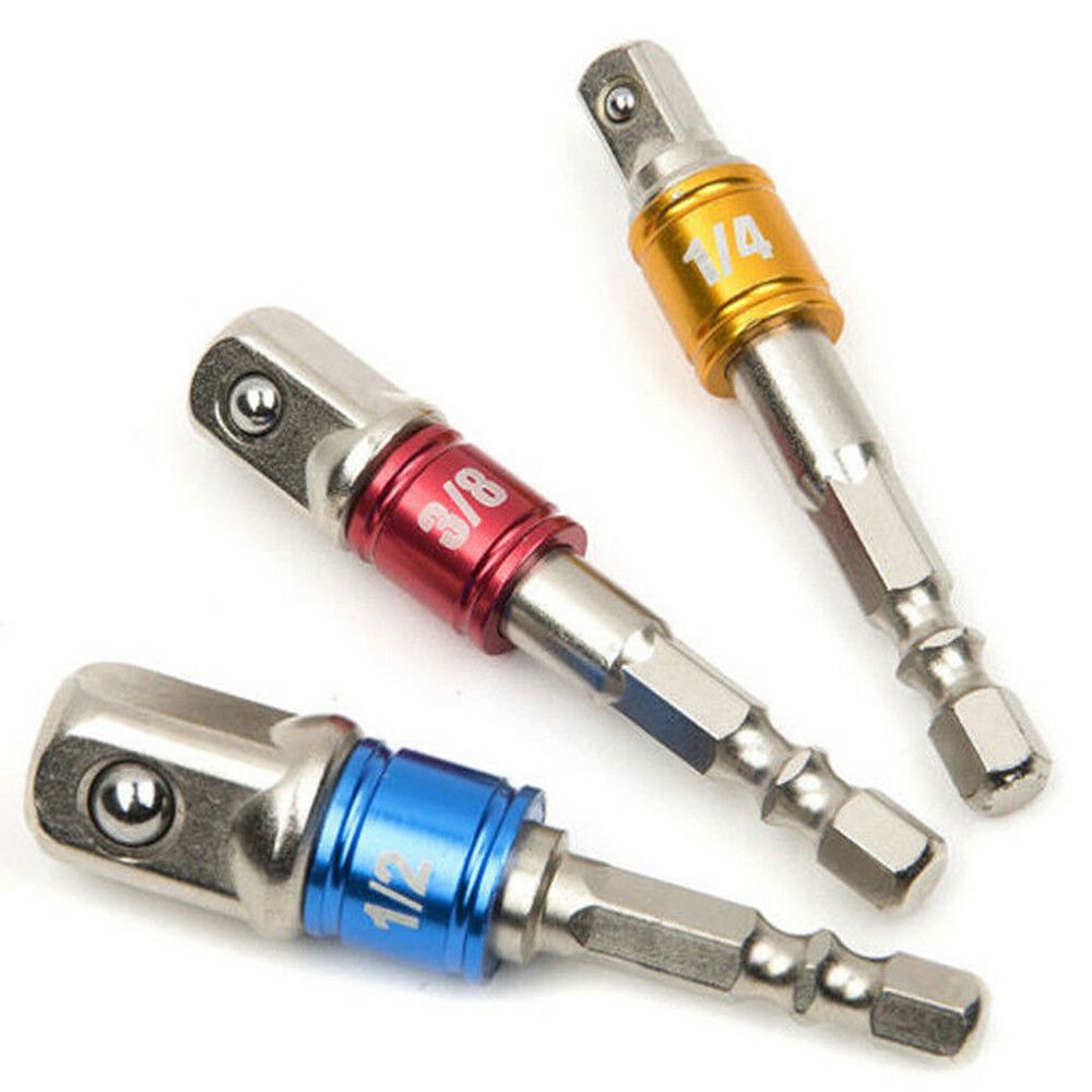 3Pcs/Set Hex Drill Bit Socket Adapter Drive Electric Impact