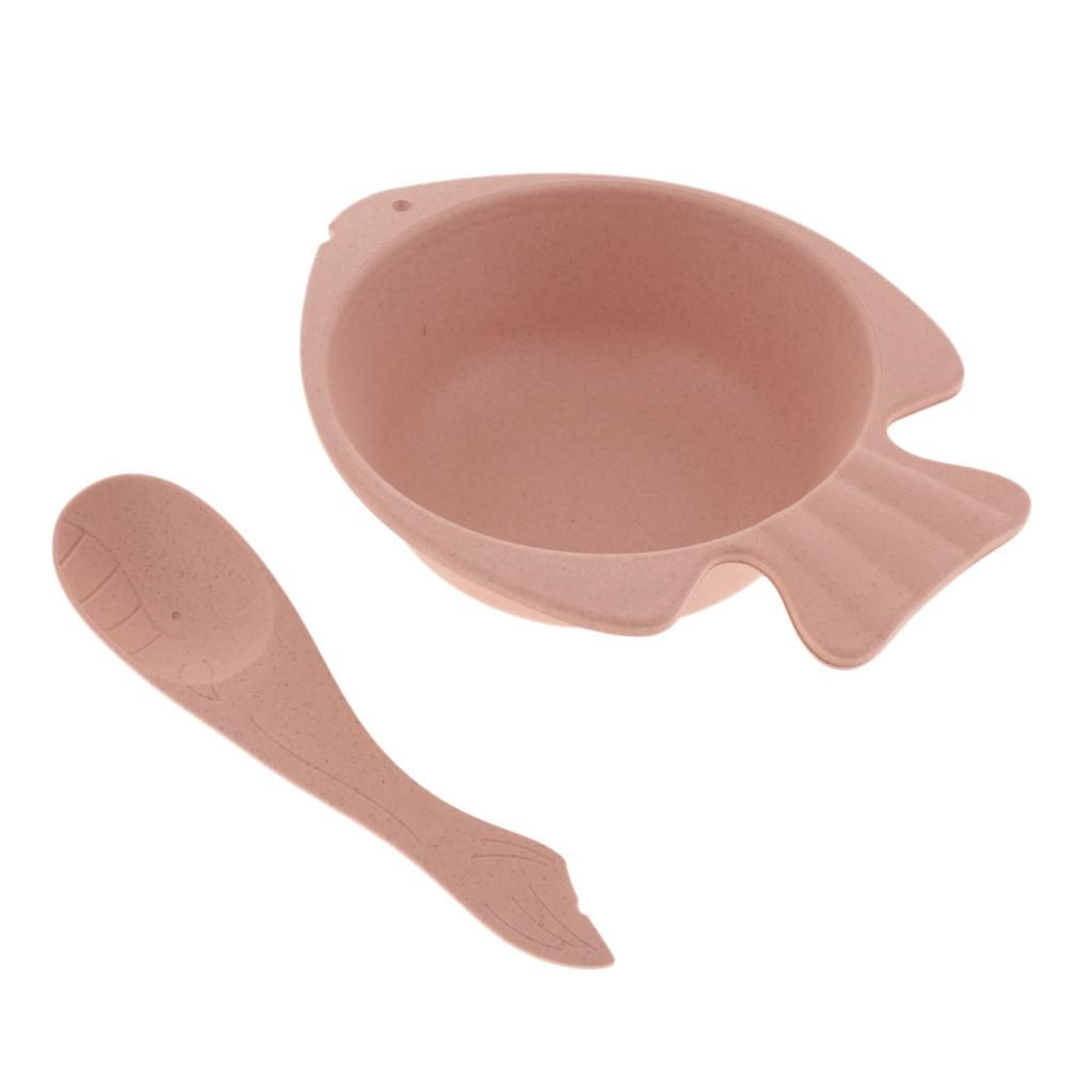 Kids Ice  Cup Little Fish Shape Ice  Bowls And Spoon Pink