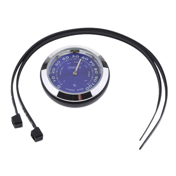 For Dirt Bike Stainless Motorcycle Bike Dial Clock Hygrometer - Blue