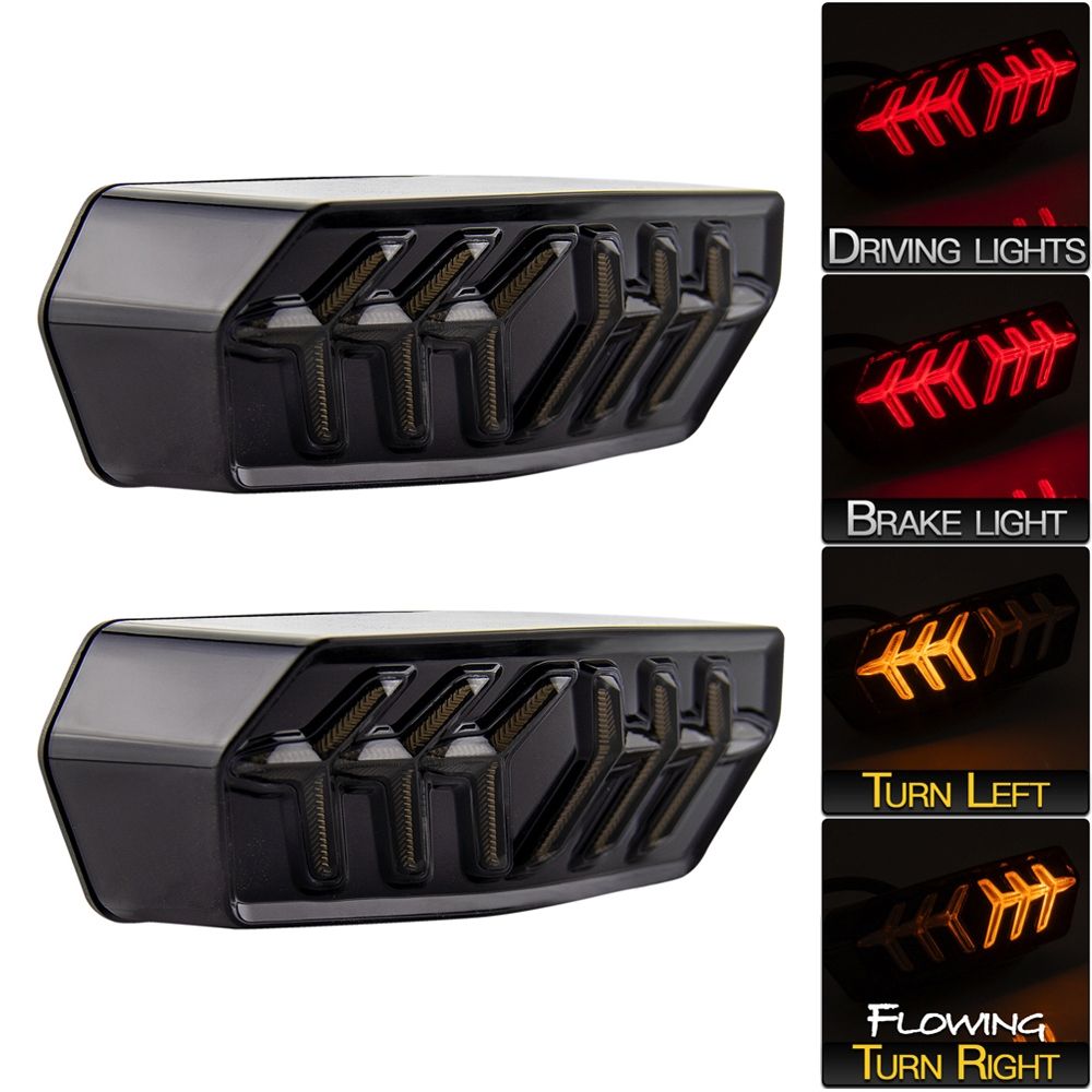 2 PCS LED Motorcycle Brake Daytime Turn Signal Light For Honda