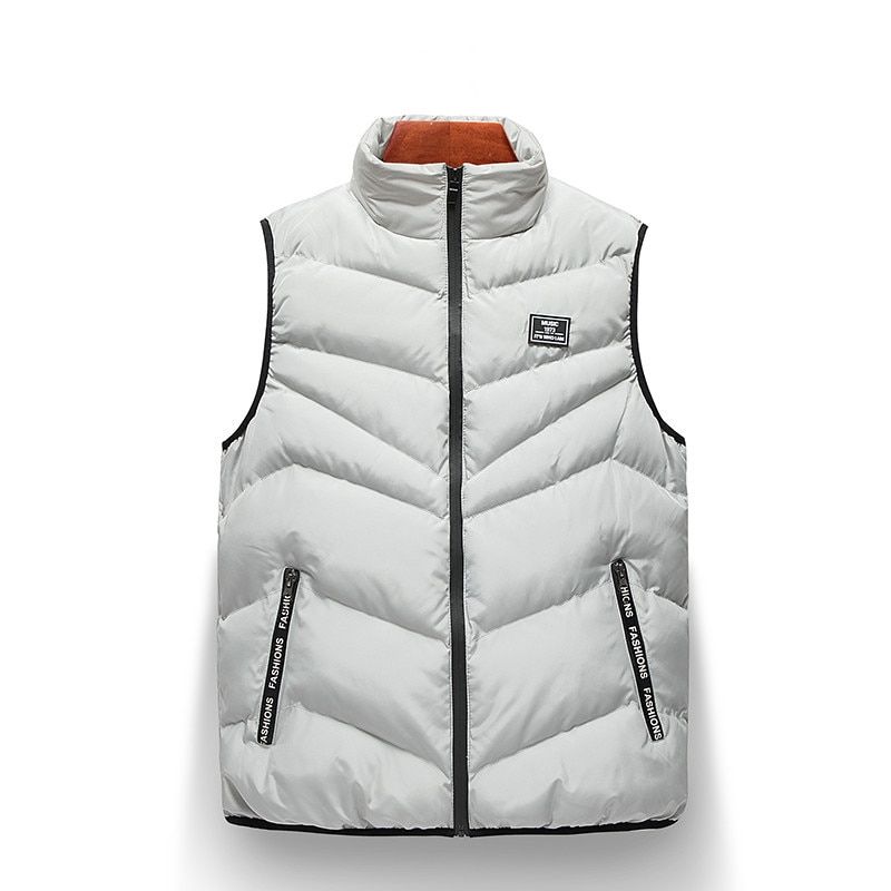 Winter Men Casual Vest Warm Fleece Sleeveless Sports Vest Jacket Mens Woman Woman Fashion Light Comfortable Outdoor Vest Grey