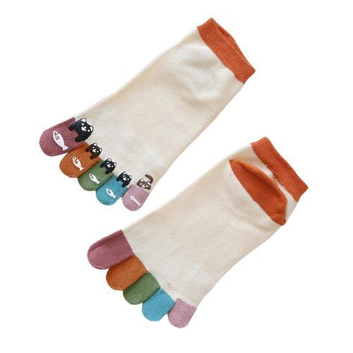 1 Pair Five Toe Socks Thin Cotton Socks Yoga Fitness Socks 5