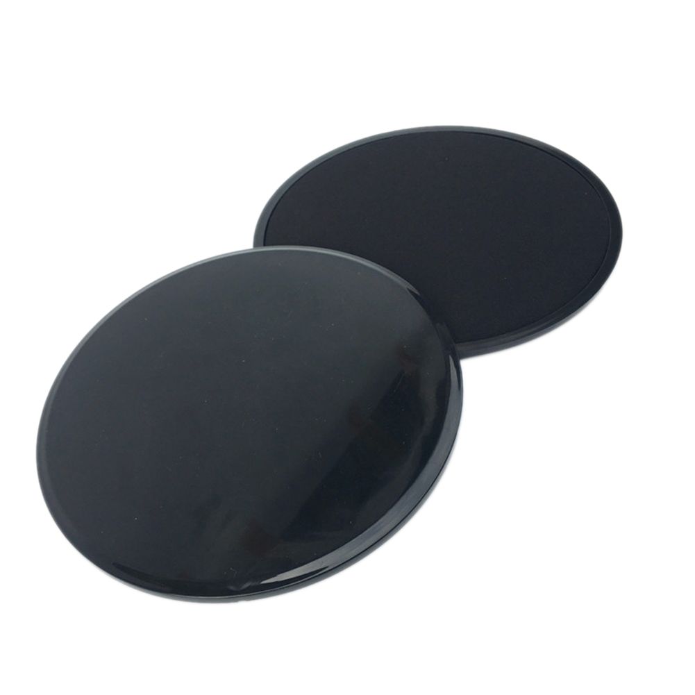 2Pcs Gliding Disc Fitness Exercise Yoga Gym Abdominal-Black