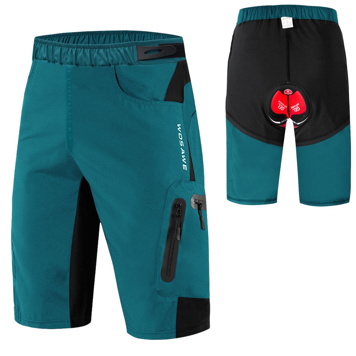 Men 2 In 1 Cycling Shorts Breathable Quick-Drying MTB