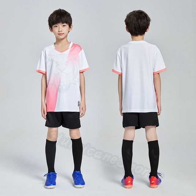 Boy Soccer Jersey Set Polyester Soccer Uniform