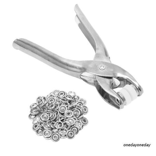 9.5mm Prong Ring Press Studs Buttons Fastener Snap Plier