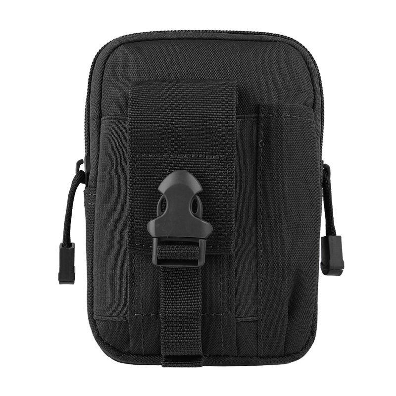 Pouch Waist Bag Waterproof Nylon Multifunction Casual Men EDC Tool Bag Small Bag Mobile Phone Case Hunting Bag Black