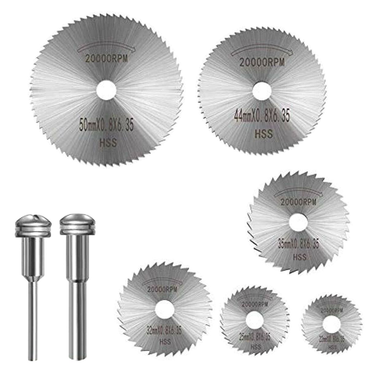 6pcs Circular SawBlades Set With 2pcs 1/8'' Extension