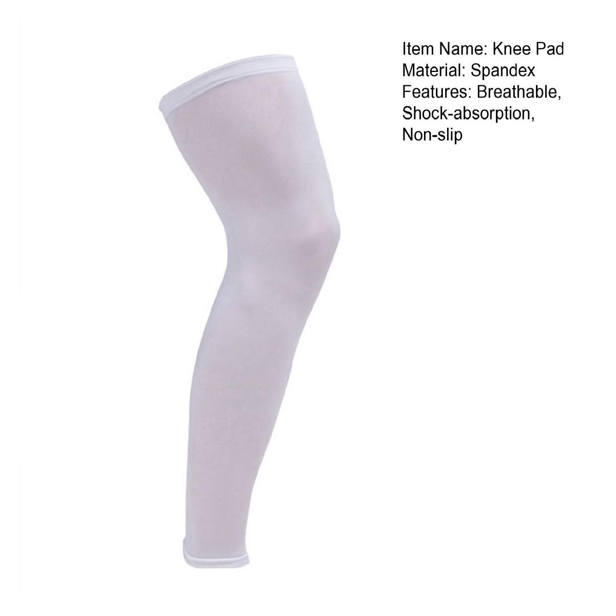 1Pc Knee Sleeve Men Women Leg Support White