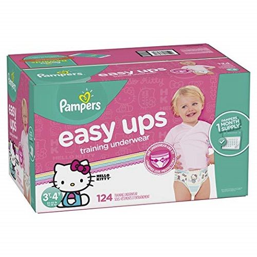 Easy Ups Training Pants Pull On For Girls, Size 5 (3T-4T), 124 Count