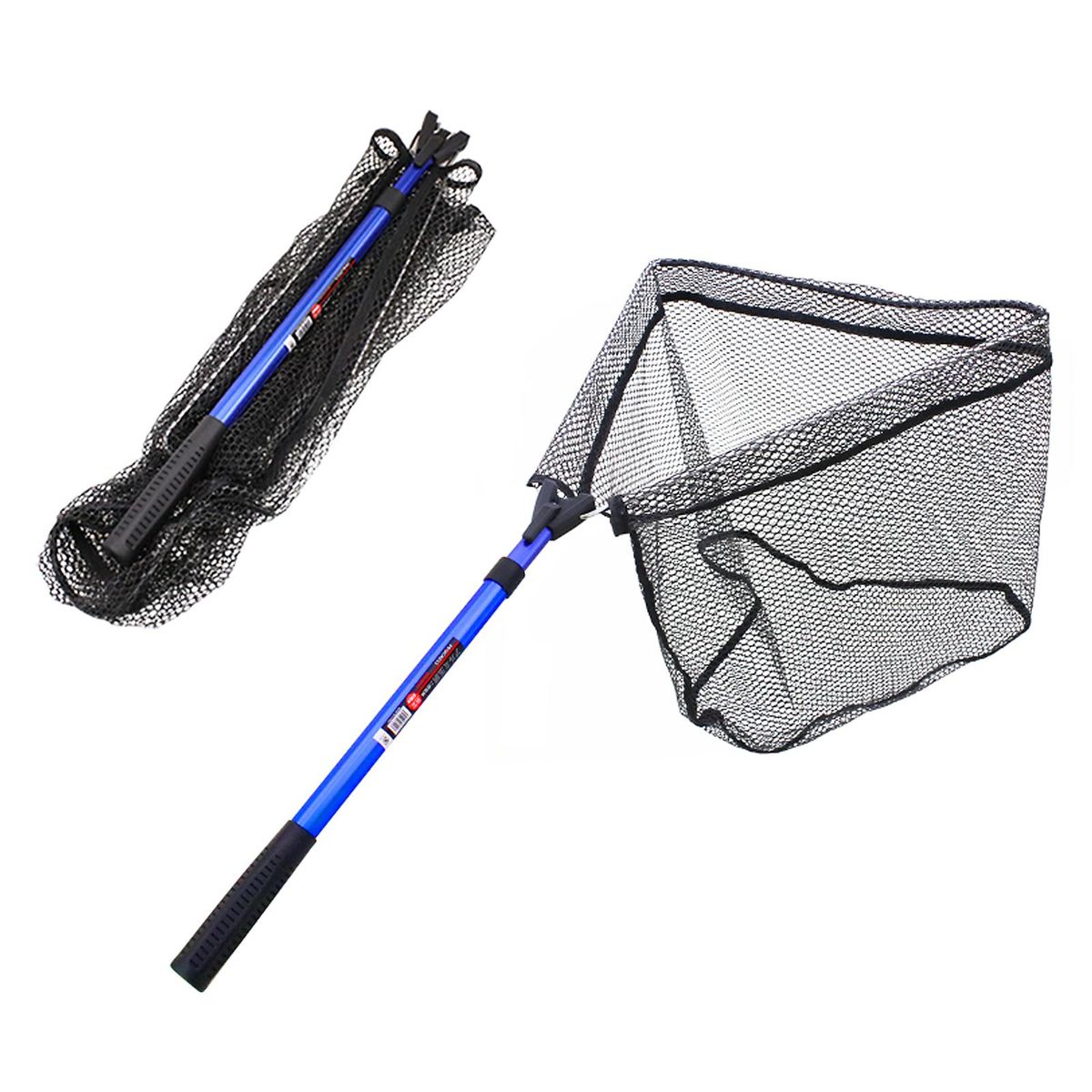 Folding Fishing Net Foldable Fish Landing Net Aluminum Telescopic Pole Handle Durable Nylon Mesh for Safe Fish Catching or Releasing