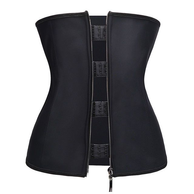 Corset Body Shaper Latex Waist Trainer Zipper Underbust