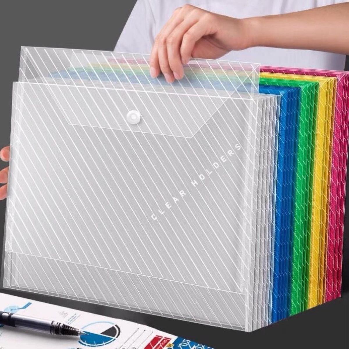 2-pcs A4 File Bag Buggy Bag File Bag