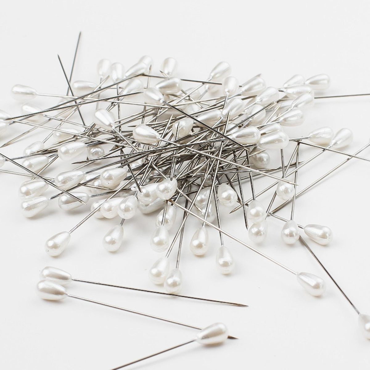 1500x Pearl Straight Pins Sewing Pins Pearlized Head White