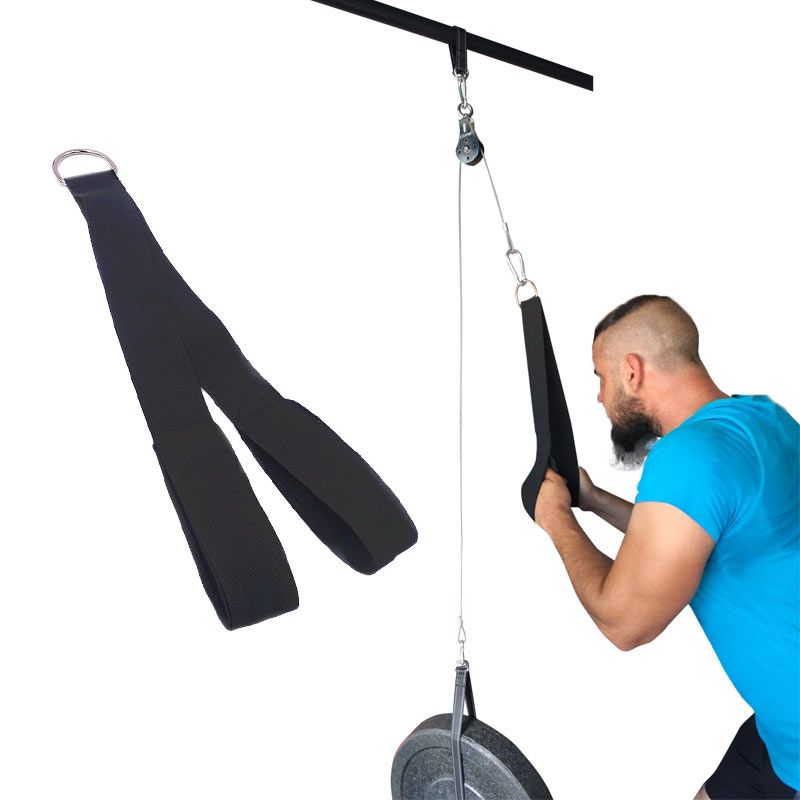 Fitness Tricep Rope Push Pull Down Cord Elastic Resistance Bands Pulldow Laterals Biceps Weight