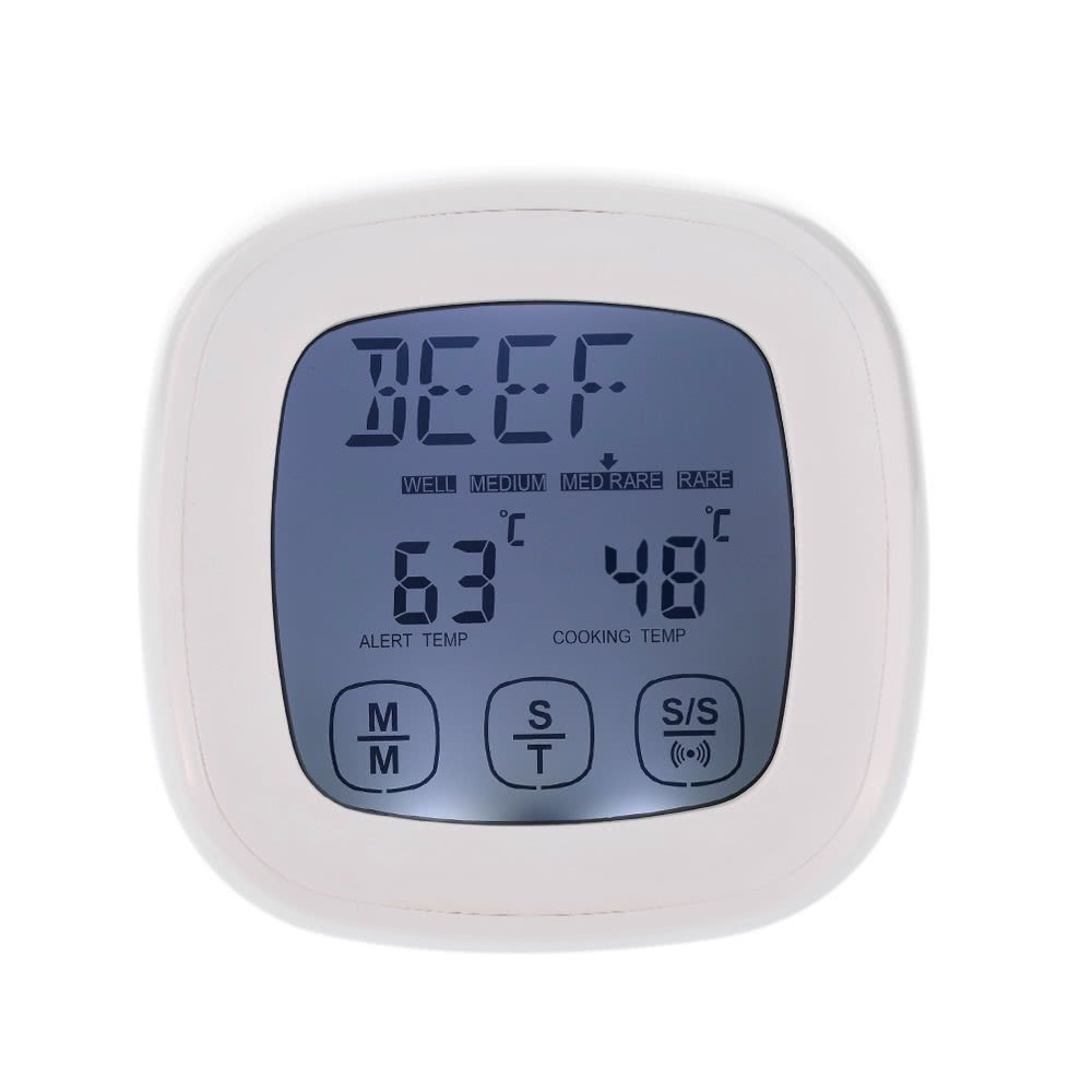 Digital Touch Screen Backlight Meat Cooking Thermometer With