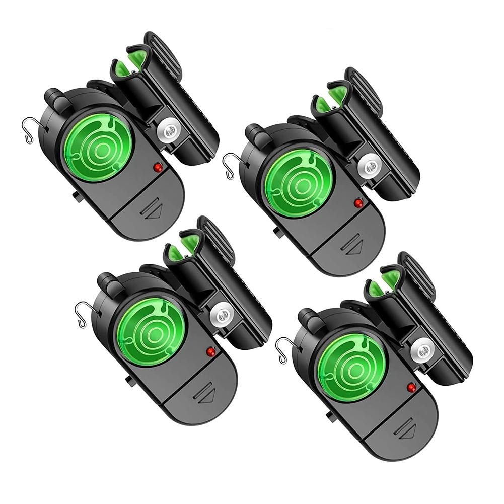 4Pcs Sensitive Electronic Fishing Alarms Indicator, with LED