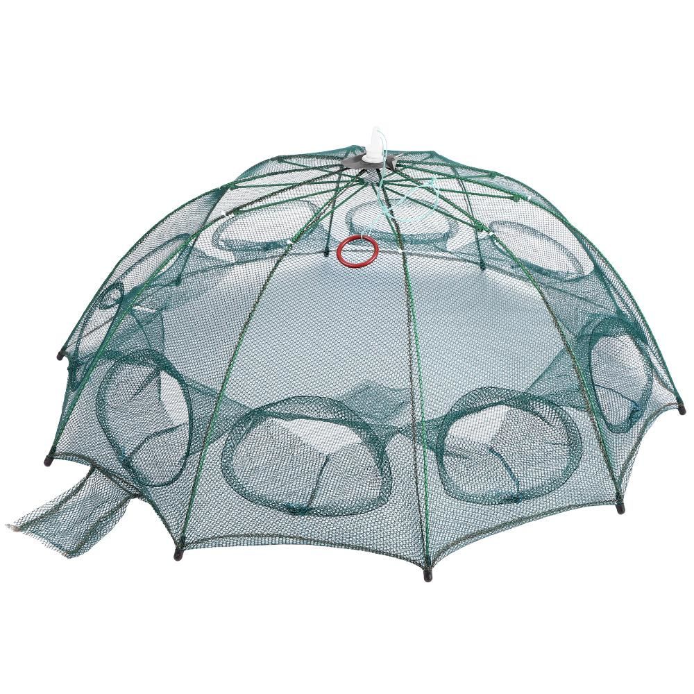 4/6/8/10 Hole Automatic Fishing Trap Portable Folding Fishing Net Fish Shrimp Minnow Crab Mesh Trap Cage