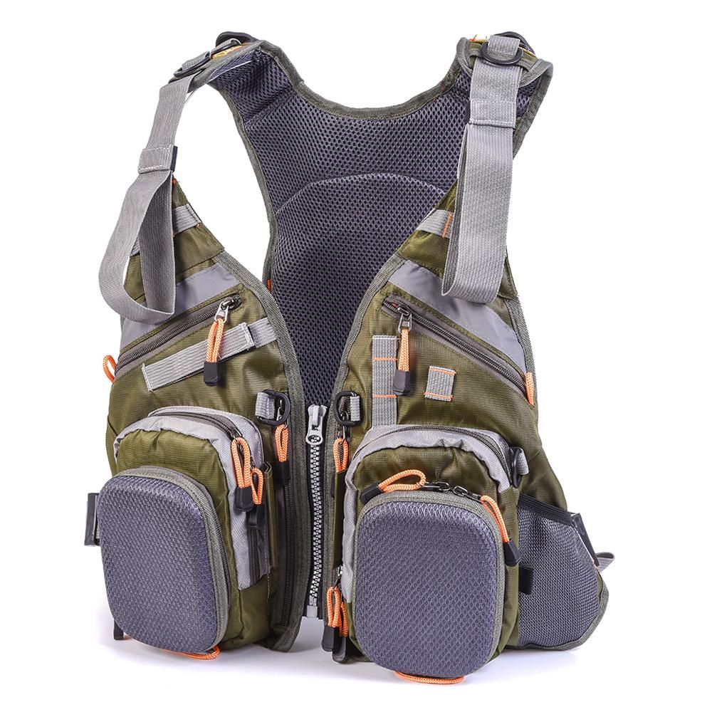 Mesh Fly Fishing Vest Backpack Breathable Outdoor Fishing Vest