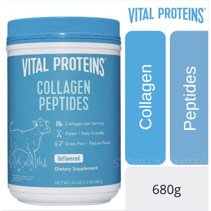 Proteins Collagen Peptides Powder - Unflavoured Skin Hair And Nails 24Oz