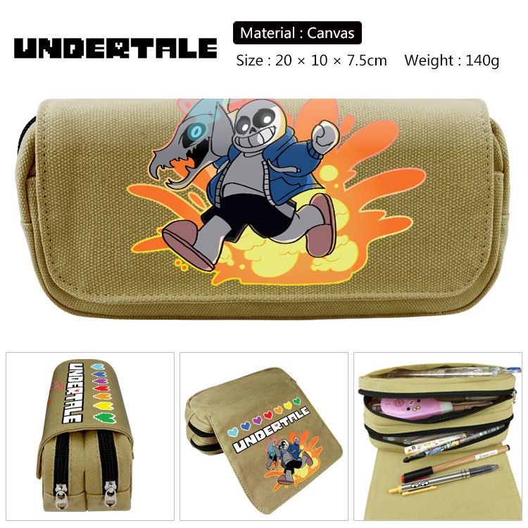 Undertale Sans Game Pencil Case Wallet Double Zippers