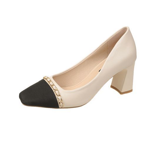 Women Shoes High Heel Women Pumps-Beige