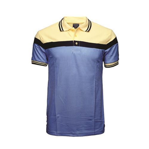 Quality Multi Color Polo T-Shirt With Buttons & Collar - Blue
