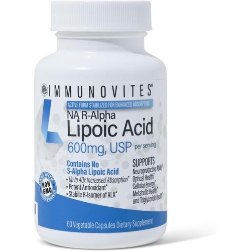 R-Alpha Lipoic Acid 600mg Per Serving High Potency & Up To 40x Increased Absorption Stabilized