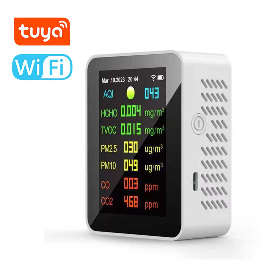 Tuya Wifi Portable Air Quality Meter 7in1 PM2.5 PM10