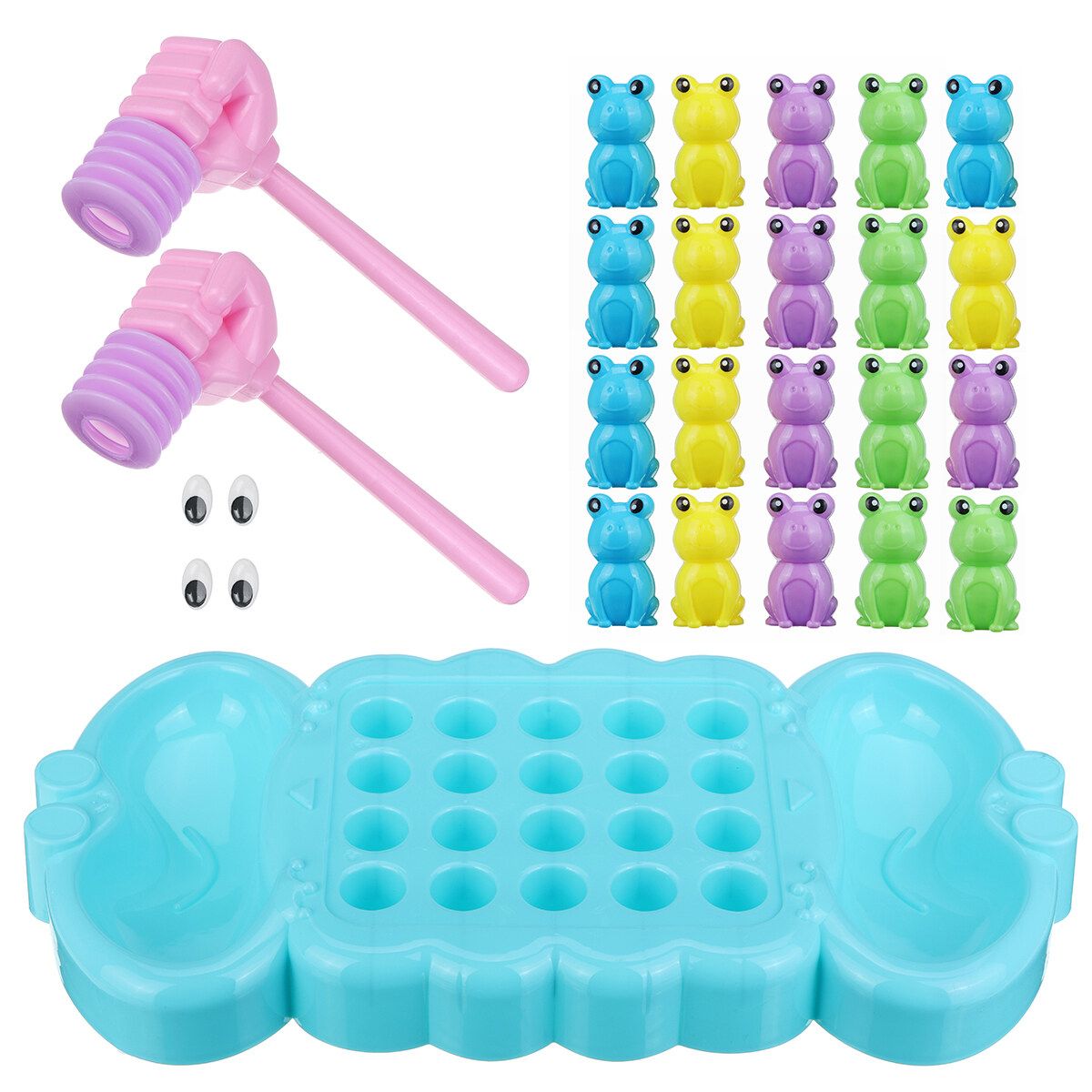 Baby Catch Frog Toy Frogs Eating Beans Toy Kids Puzzle Two-Player Desktop Game For Child Table Games Blue