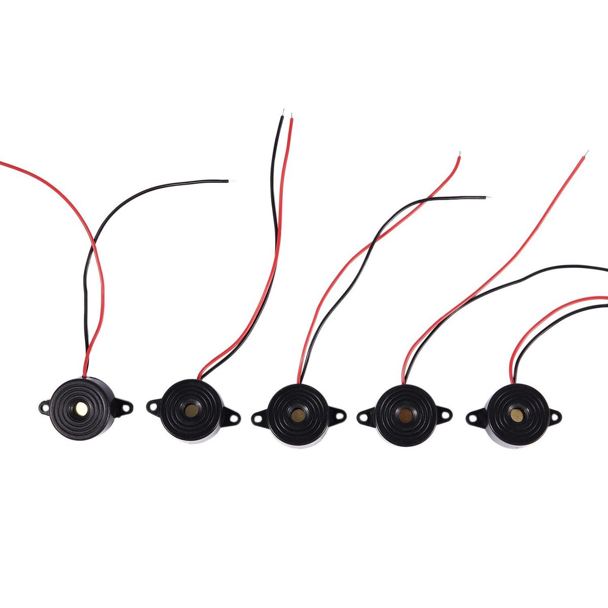 5 Pcs DC 3-24V 85dB Sound Electronic Buzzer Alarm Black 23