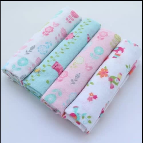 4 In One Pack Baby Flannel Blanket
