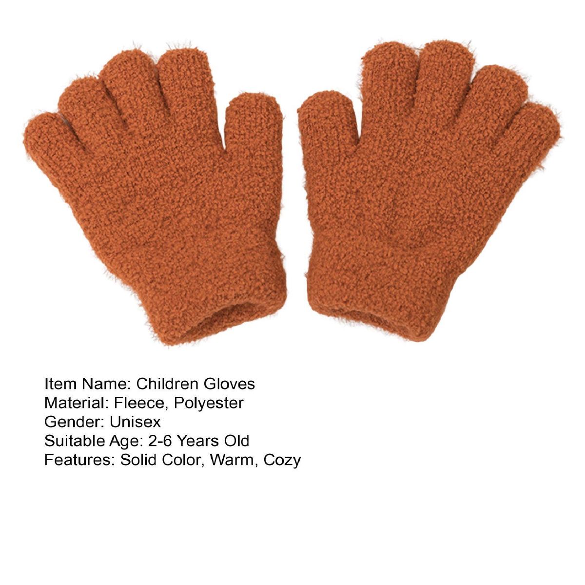 1 Pair Children Winter Skiing Boys Girls Orange