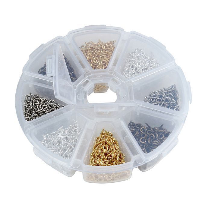 800x Mix Color Screw Eye Pin Bail Peg For Half-drilled Beads Jewelry