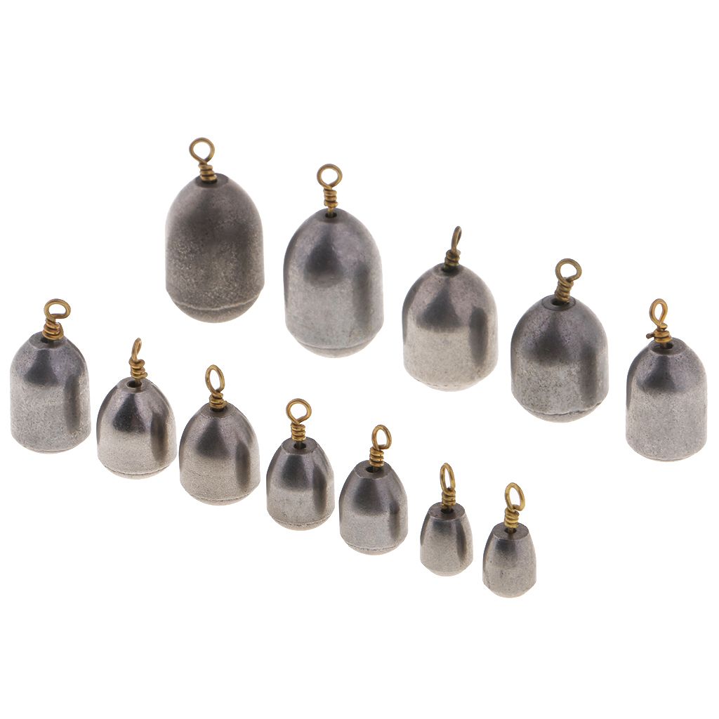 12pcs Drop Shot Sinker Weights  Bass Pike Perch Chub Sea