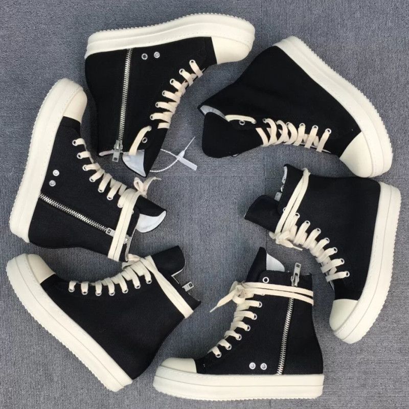 Hip Hop Ro 2023 New High-top Canvas Shoes-Black Canvas