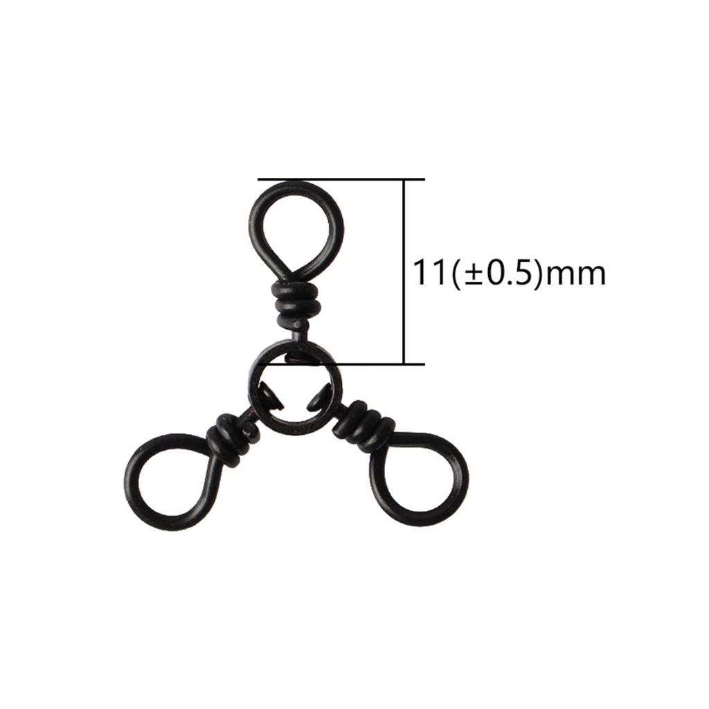3 Way Swivel Fishing Crossline Swivels 3 Way Rolling  B