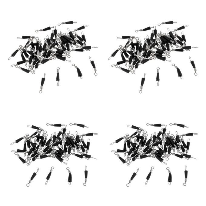 100Pcs Metal M + 100x L  Swivels Hook  Line Clip Snap