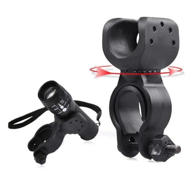 Bike Bicycle Torch Clip Mount Bicycle Front Light Bracket Flashlight Holder 360 Rotation Wholesale