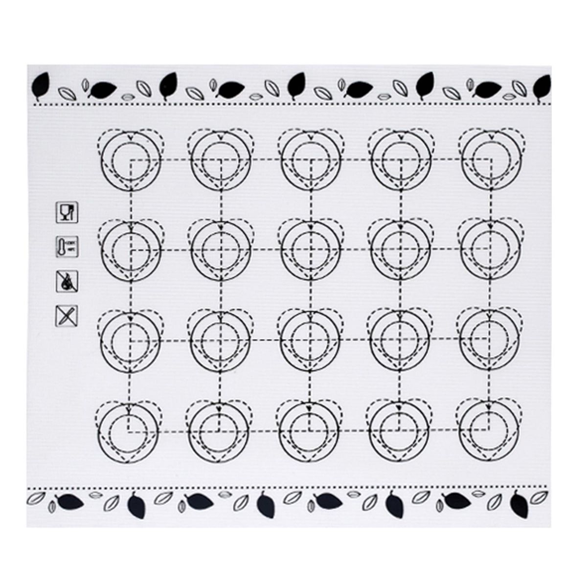 Cookies Mat Easy Clean Cookies Silicone Mat Black