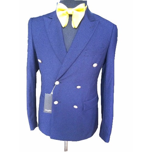 Men's Double Breasted Suit - Blue