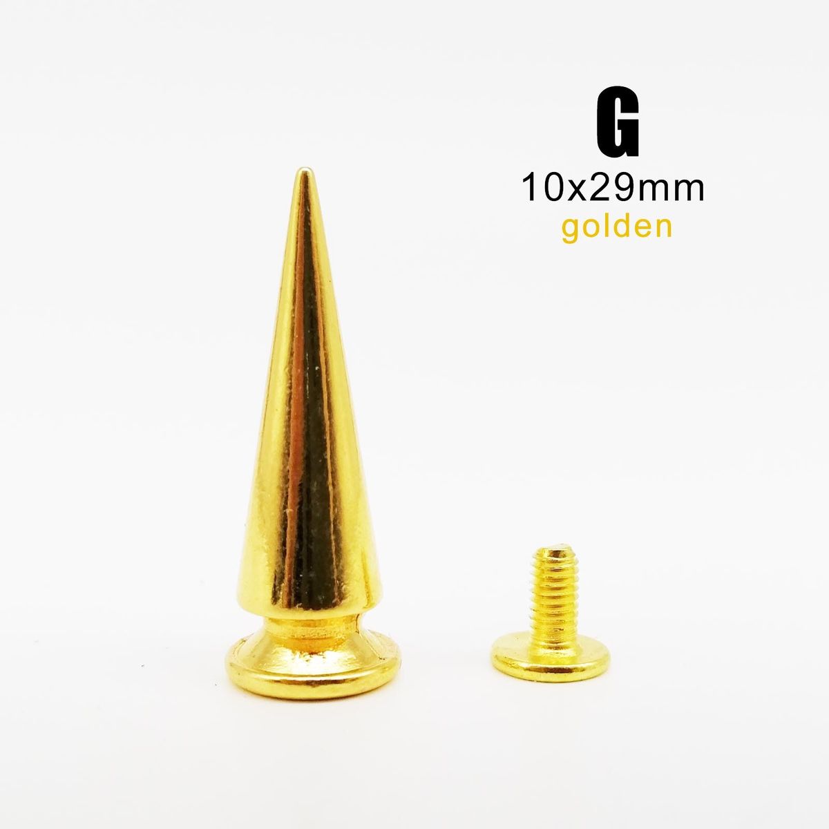 10 Sets Metal Decor Punk Bullet Warhead Ke Cone Screwback Screw Rivet Stud For DIY Leather Crafts Bag Belt Jacket Shoes