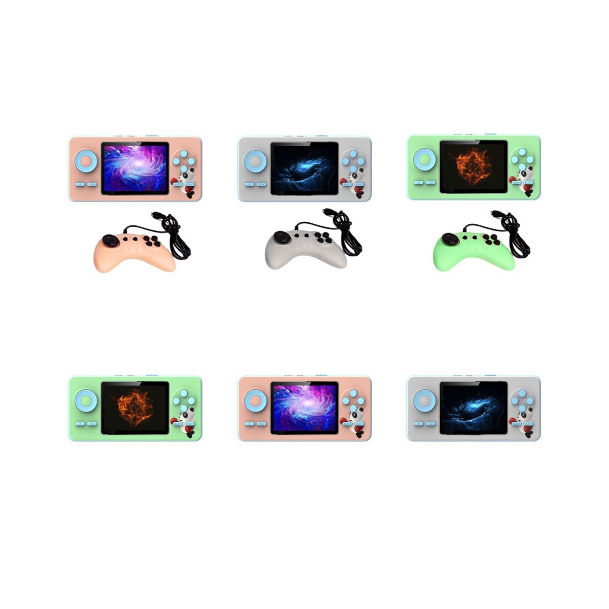 520 Games Console Retro Game Controller 24-Inch Screen Handheld Game Player Two-Person Mode B